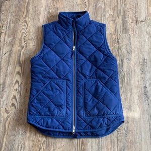 Navy quilted vest